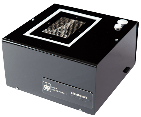 blindtouch base box shape like unit with Eiffel tower printed on top of it